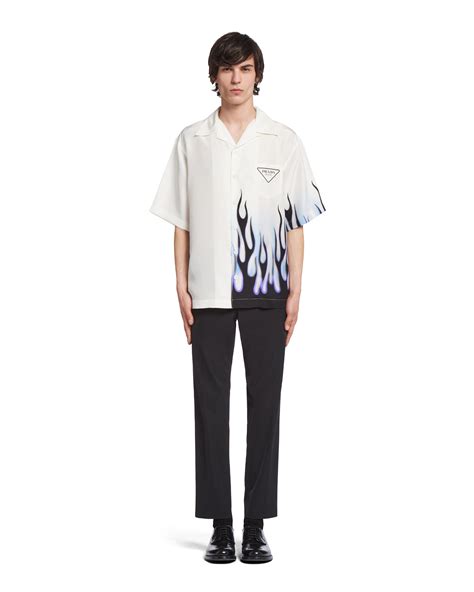 prada silk shirt